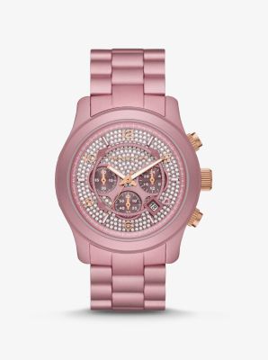 michael kors pink runway watch