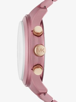 Limited Edition Oversized Runway Pavé Pink-Tone Aluminum Watch image number 1