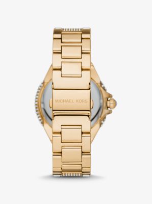 Limited Edition Oversized Camille Rainbow Pavé Gold-Tone Watch image number 2