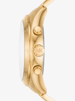 Oversized Runway Dive Pav&eacute; Gold-Tone Watch