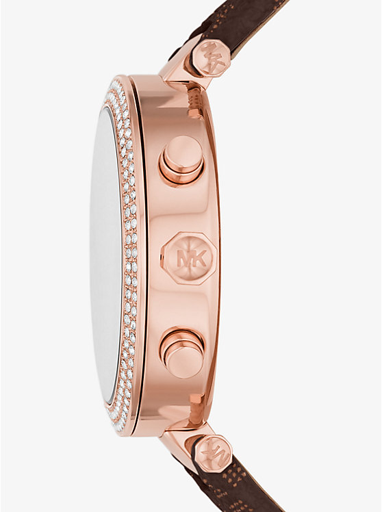 Oversized Parker Pavé Rose Gold-Tone and Logo Watch image number 1