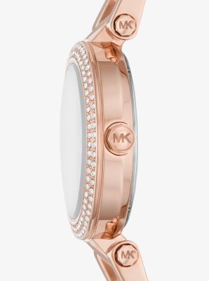 Mini Parker Pavé Rose Gold-Tone and Acetate Watch image number 1