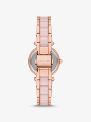 Mini Parker Pavé Rose Gold-Tone and Acetate Watch image number 2