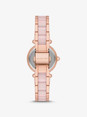 Mini Parker Pave Rose Gold Tone and Acetate Watch