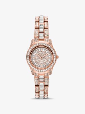 Limited Edition Petite Runway Pavé Rose Gold-Tone Watch | Michael Kors