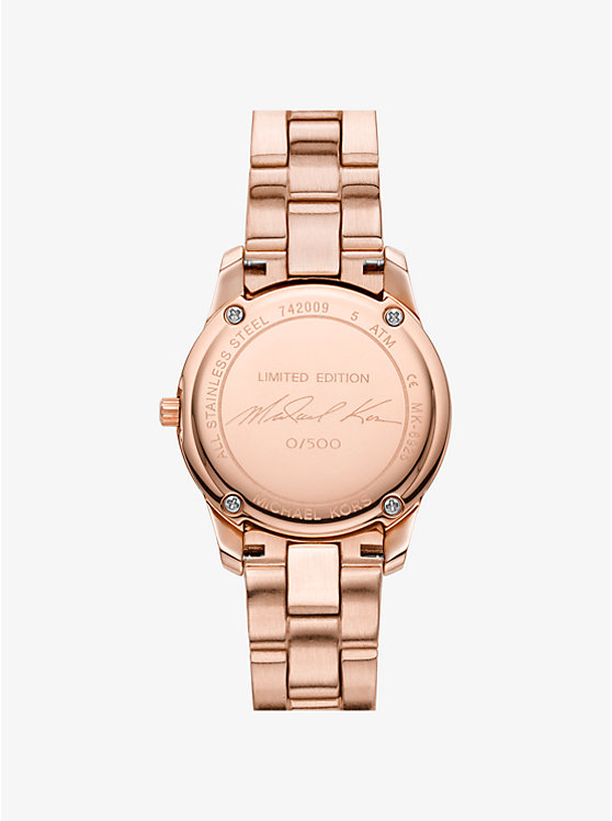 Limited Edition Petite Runway Pavé Rose Gold-Tone Watch image number 5