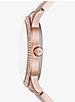 Oversized Tibby Pavé Rose Gold-Tone Blush Acetate Watch image number 1