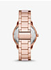 Oversized Tibby Pavé Rose Gold-Tone Blush Acetate Watch image number 2