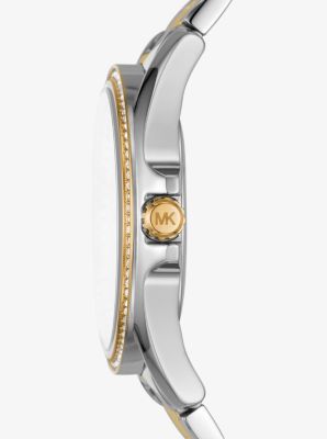 Kaycie Pavé Two-Tone Watch in TWO TONE | Michael Kors
