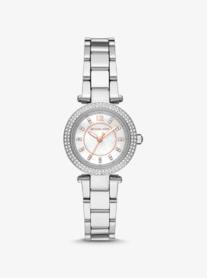 Mini Parker Pave Silver Tone Watch