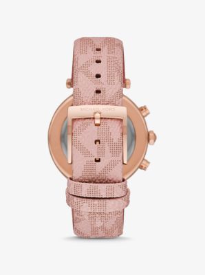 michael kors parker pave rose gold watch