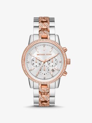 michael kors ritz watch two tone