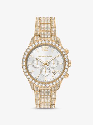 michael kors gold pave watch