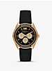 Oversized Sport Gold-Tone and Silicone Watch image number 0