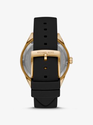 Oversized Sport Gold-Tone and Silicone Watch