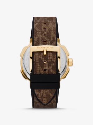 Oversized Pavé Gold-Tone and Logo Sport Watch image number 2