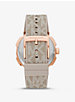 Oversized Pavé Rose Gold-Tone and Logo Sport Watch image number 2