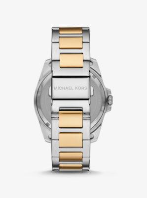 Reloj Alek oversize de dos tonos con incrustaciones