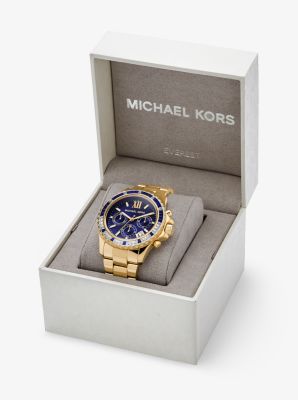 Oversized Everest Pavé Gold-Tone Watch | Michael Kors