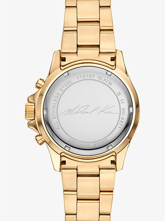 Oversized Everest Pavé Gold-Tone Watch image number 5