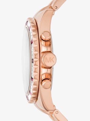 Oversized Everest Pavé Rose Gold-Tone Watch | Michael Kors