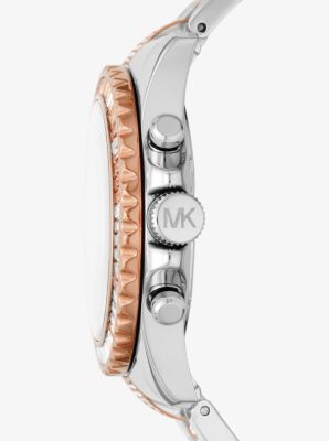 Oversized Everest Pavé Two-Tone Watch | Michael Kors