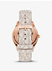Oversized Runway Dive Pavé Rose Gold-Tone and Logo Watch image number 2