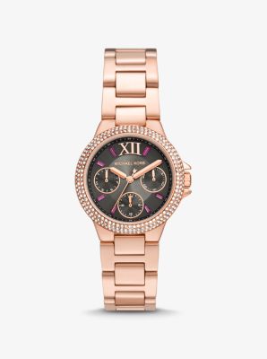 Mini Camille Pavé Rose Gold-Tone Watch | Michael Kors