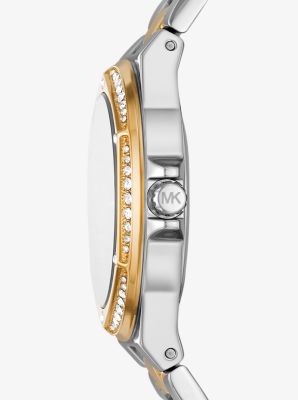 Lennox Pav&eacute; Two-Tone Watch