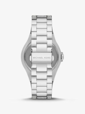 Oversized Lennox Pavé Silver-Tone Watch image number 2