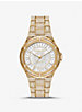 Oversized Lennox Pavé Gold-Tone Watch image number 0