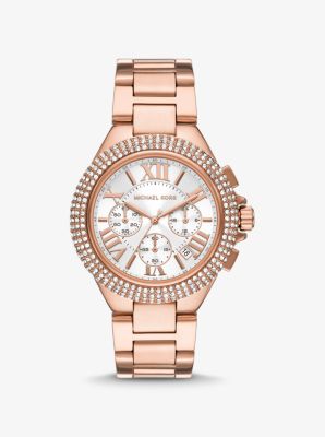 Oversized Camille Pavé Rose Gold-Tone Watch image number 0