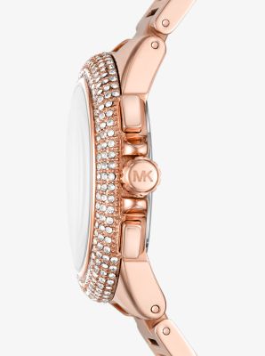 Oversized Camille Pavé Rose Gold-Tone Watch image number 1
