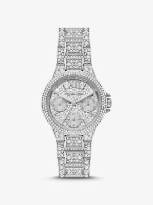 Mk watch on sale silver diamonds