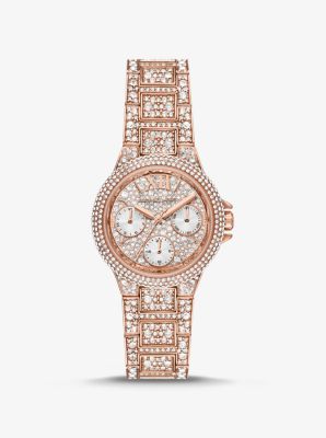 Women's Michael Kors Lake Rose Gold Square Watch MK3645