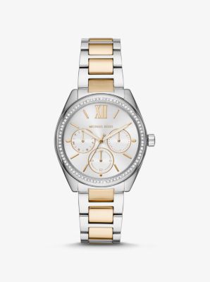 Janelle Pavé Two-Tone Watch | Michael Kors