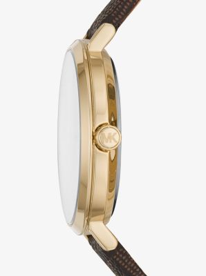 Oversized Jayne Gold-Tone and Logo Watch