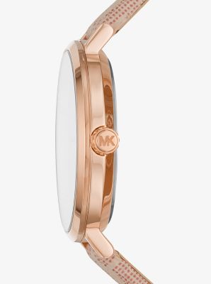 Oversized Jayne Rose Gold-Tone and Logo Watch