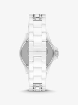Limited-Edition Oversized Everest Pav&eacute; Silver-Tone and Ceramic Watch