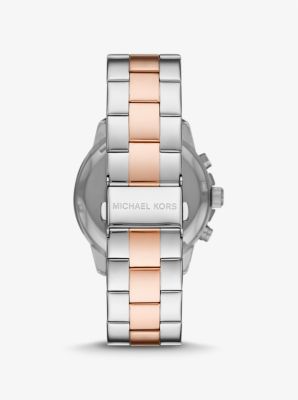 Oversized Bryn Pavé Two-Tone Watch | Michael Kors