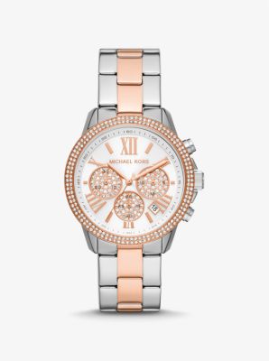 Mini Alek Pavé Rose Gold-Tone Watch | Michael Kors