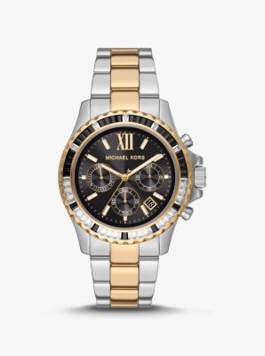 Oversized Everest Pavé Two-Tone Watch | Michael Kors