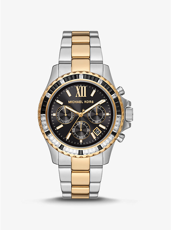 Oversized Everest Pavé Two-Tone Watch image number 0