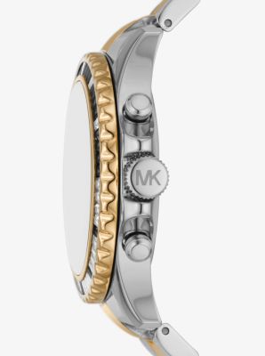 Oversized Everest Pavé Two-Tone Watch | Michael Kors