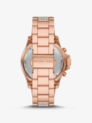 Michael kors hunger outlet stop watch rose gold