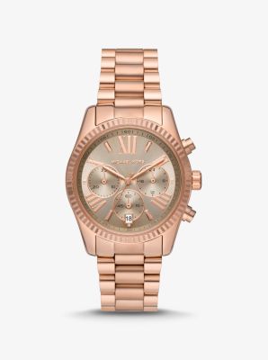 michael kors gold and rose gold watch