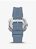 Oversized Sydney Pavé Silver-Tone and Silicone Watch image number 2