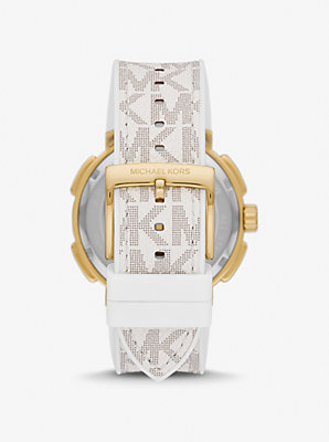 Oversized Sydney Pavé Gold-Tone and Logo Watch