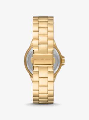 Lennox Pavé Logo Gold-Tone Logo Watch image number 2