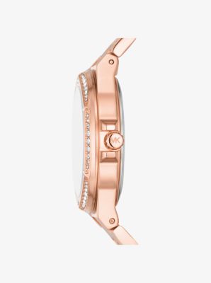 Armbanduhr Lennox im Rosé-Goldton mit Pavé und Logo image number 2